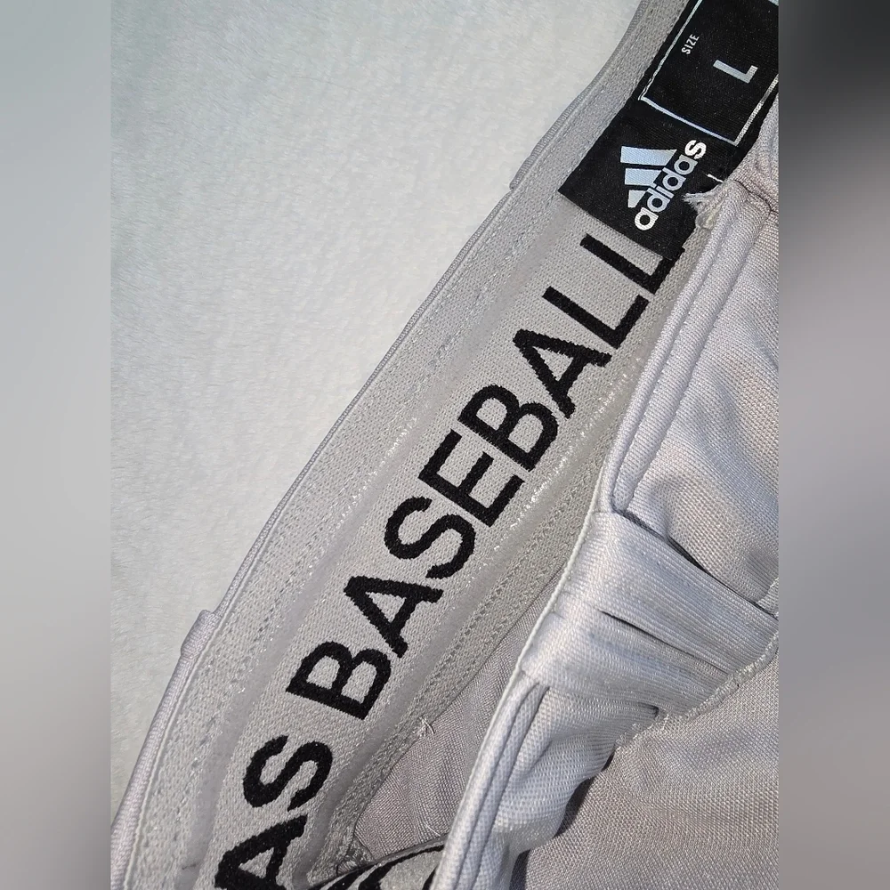NWOT Adidas Baseball Pants, Cropped, size Large, grey.